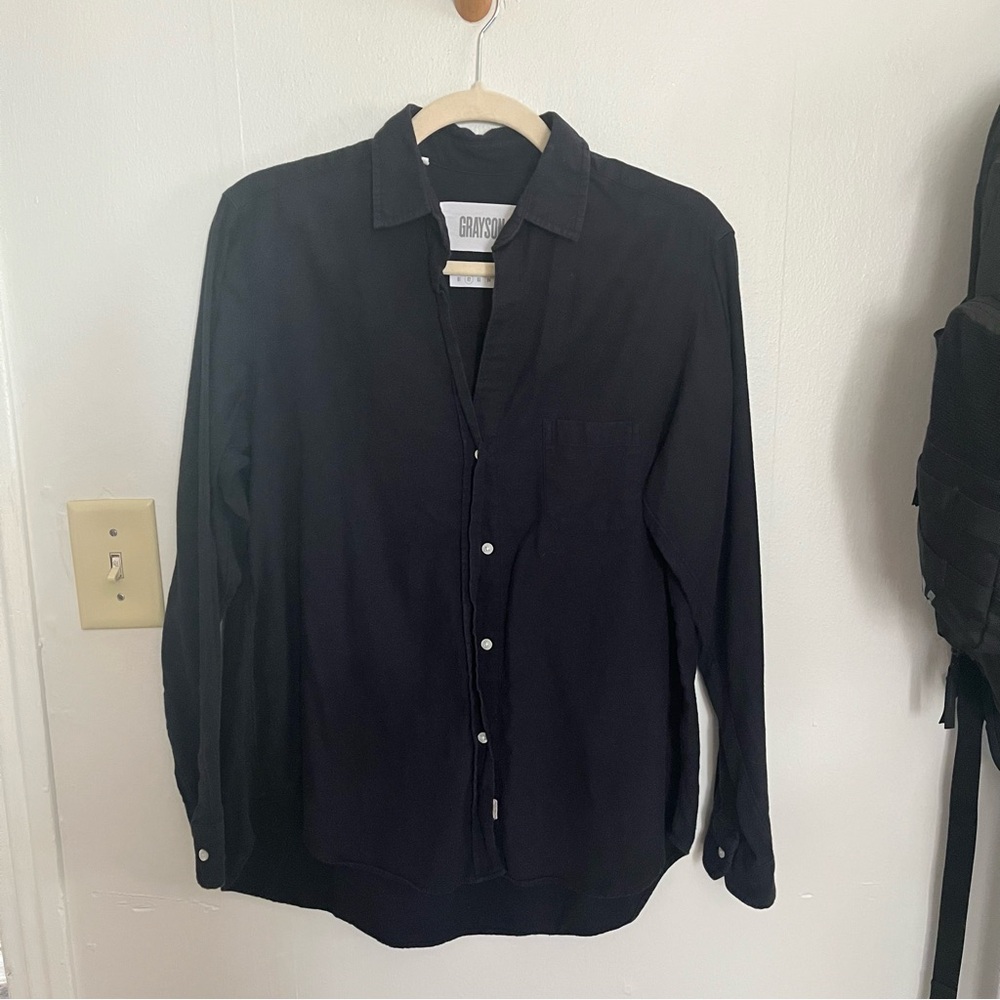 Grayson Frank and Eileen The Hero Black Button Down Top